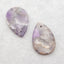 Natural Amethyst Earring Beads 30x20x3mm, 7.5g