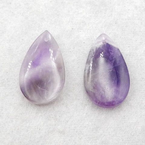 New Natural Stone Amethyst Teardrop Earring Beads,23×14×4mm, 4.4g