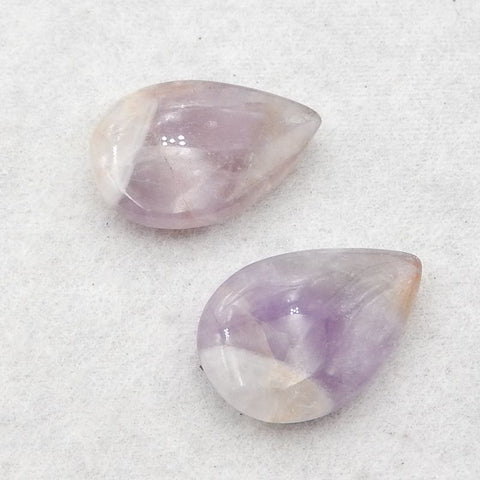 New Natural Stone Amethyst Teardrop Earring Beads,23×14×4mm, 4.4g