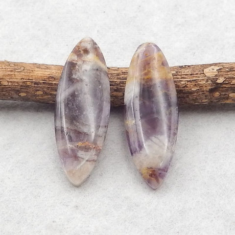 Natural Amethyst Earring Beads 28×10×4mm, 3.6g