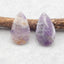 New Natural Stone Amethyst Teardrop Earring Beads,23×14×4mm, 4.4g