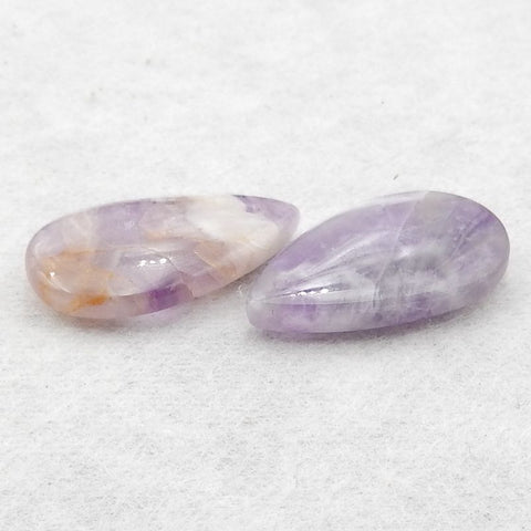 New Natural Stone Amethyst Teardrop Earring Beads,23×14×4mm, 4.4g