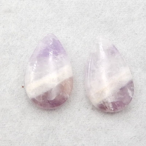 New Natural Stone Amethyst Teardrop Earring Beads,23×14×4mm, 4.4g