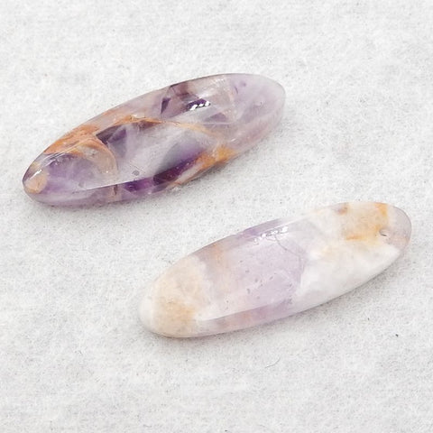 New Natural Stone Amethyst Earring Beads,Purple Stone Earrings, 30×8×4mm, 3.8g