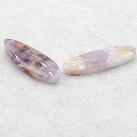 New Natural Stone Amethyst Earring Beads,Purple Stone Earrings, 30×8×4mm, 3.8g