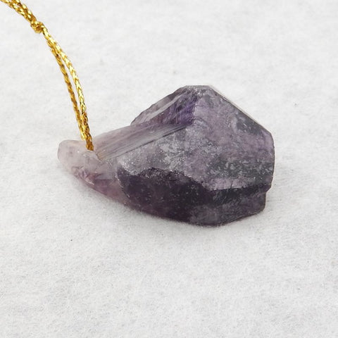 Natural Amethyst Pendant Bead 35*27*14, 13.2g