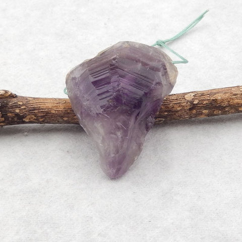 Natural Amethyst Pendant Bead 30*31*16, 19.6g