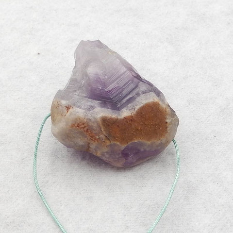 Natural Amethyst Pendant Bead 30*31*16, 19.6g