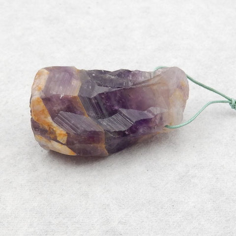 Natural Amethyst Pendant Bead 42*24*16, 21.7g