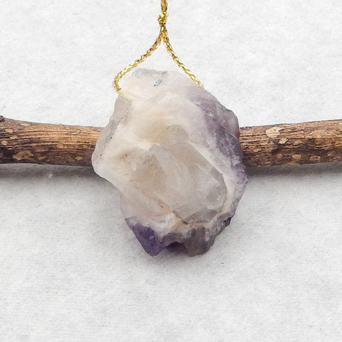 Natural Amethyst Pendant Bead 36*28*17, 16.7g