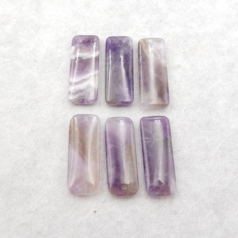 6 PCS Natural Amethyst Pendant Beads,26×10×4mm, 13.3g