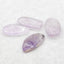 4 PCS Natural Amethyst Pendant Beads，25×16×4mm, 30×15×4mm 11g