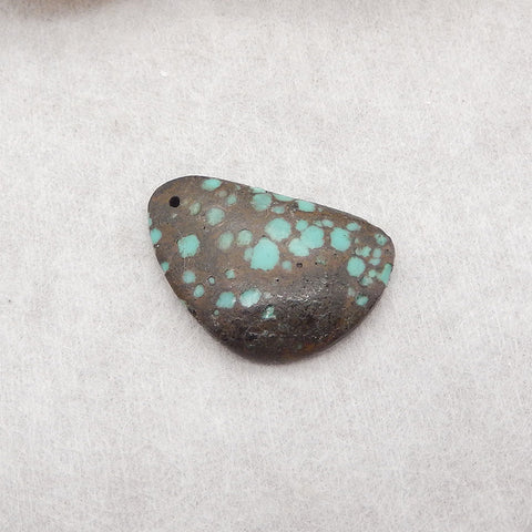 1PC Natural Beautitul Turquoise Gemstone Pendant Bead, Gemstone For Jewelry DIY Making, Drilled Flatback Cabochon, 26×17×3mm, 2.9g