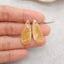 New 1 Pair Natural Yellow Opal Teardrop Gemstone Earring Beads, Gemstone For Jewelry DIY Making, Drilled Gemstone Pair, 25x10x2mm, 2.3g