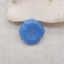 Carved Blue Onyx Flower Pendant Bead,  Gemstone For Jewelry DIY Making, Popular Drilled Pendant, 23x21x4mm, 3.2g