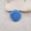 Carved Blue Onyx Flower Pendant Bead,  Gemstone For Jewelry DIY Making, Popular Drilled Pendant, 23x21x4mm, 3.2g