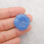 Carved Blue Onyx Flower Pendant Bead,  Gemstone For Jewelry DIY Making, Popular Drilled Pendant, 23x21x4mm, 3.2g