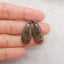 1 Pair Natural Mushroom Jasper Teardrop Gemstone Earrings Beads, Drilled Stone Earring Pair, Gemstone For Jewelry DIY Making, 25x9x4mm, 3g