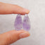 New Natural Stone Amethyst Teardrop Earring Beads, Drilled Earrings For Jewelry DIY Making, Purple Stone Earrings, 24x10x4mm,3.1g