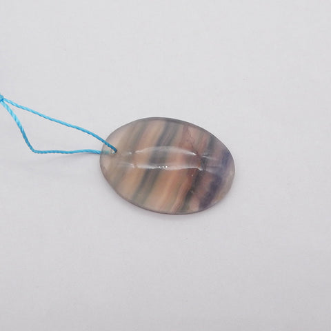 Unique Pendant! 1 PC New Natural Fluorite Gemstone Pendant, Drilled Flatback Gemstone Pendant, Gem Jewelry Gift, Jewelry DIY Making, 23x16x5mm, 4.1g