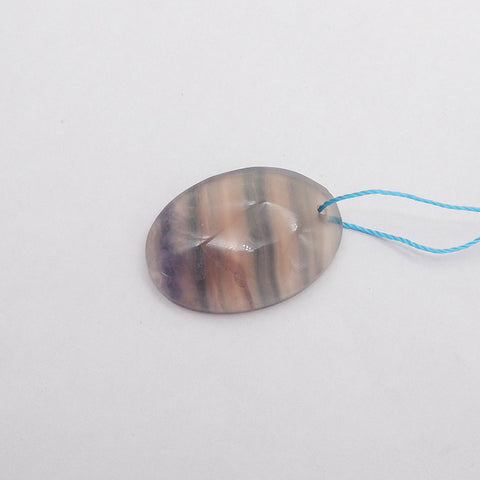 Unique Pendant! 1 PC New Natural Fluorite Gemstone Pendant, Drilled Flatback Gemstone Pendant, Gem Jewelry Gift, Jewelry DIY Making, 23x16x5mm, 4.1g