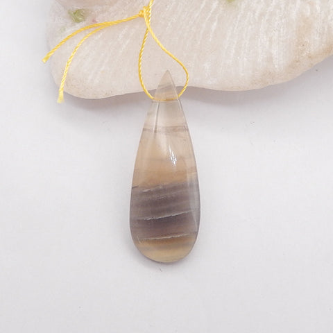 Unique Pendant! 1 PC Natural Fluorite Gemstone Teardrop Gemstone Pendant, Drilled Gemstone Pendant, Gem Jewelry Gift, Jewelry DIY Making,42x14x6mm, 7.5g