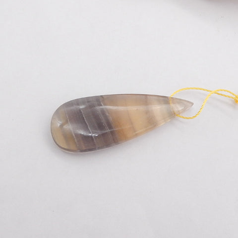 Unique Pendant! 1 PC Natural Fluorite Gemstone Teardrop Gemstone Pendant, Drilled Gemstone Pendant, Gem Jewelry Gift, Jewelry DIY Making,42x14x6mm, 7.5g