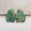 New Nugget (Rough Sides) Chrysocolla Gemstone Earring Beads, Drilled Stone Earring Pair, Gem Jewelry Gift, 28x20x3mm, 6.6g