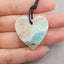 New Natural Hemimorphite Heart Gemstone Pendant Bead, Popular Drilled Pendant For DIY Making,Gemstone For Jewelry Cabochon Making, 30×29×9mm, 10.9g