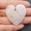 New Natural  Pink Opal Heart Gemstone Pendant Bead, Popular Drilled Pendant For DIY Making,Gemstone For Jewelry Making, 39×38×6mm, 10.9g