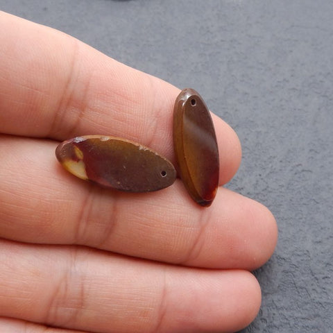 Natural Mookaite Jasper Earring Beads 25*10*2mm, 2.2g