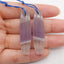 1 Pair Natural Fluorite Gemstone Earrings Beads, Gem Jewelry Gift, Jewelry DIY Making, 42x12x12mm, 24.2g