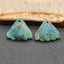 Natural Chrysocolla Earring Beads 19x30x4mm, 7.0g