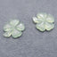 Natural Nephrite Jade Carved leaf Earring Beads 29x25x5mm, 9.0g