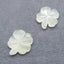 Natural Nephrite Jade Carved leaf Earring Beads 29x25x5mm, 9.0g