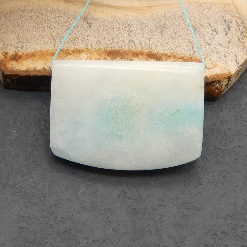 Natural Amazonite Pendant Bead 43*31*13mm, 33.5g