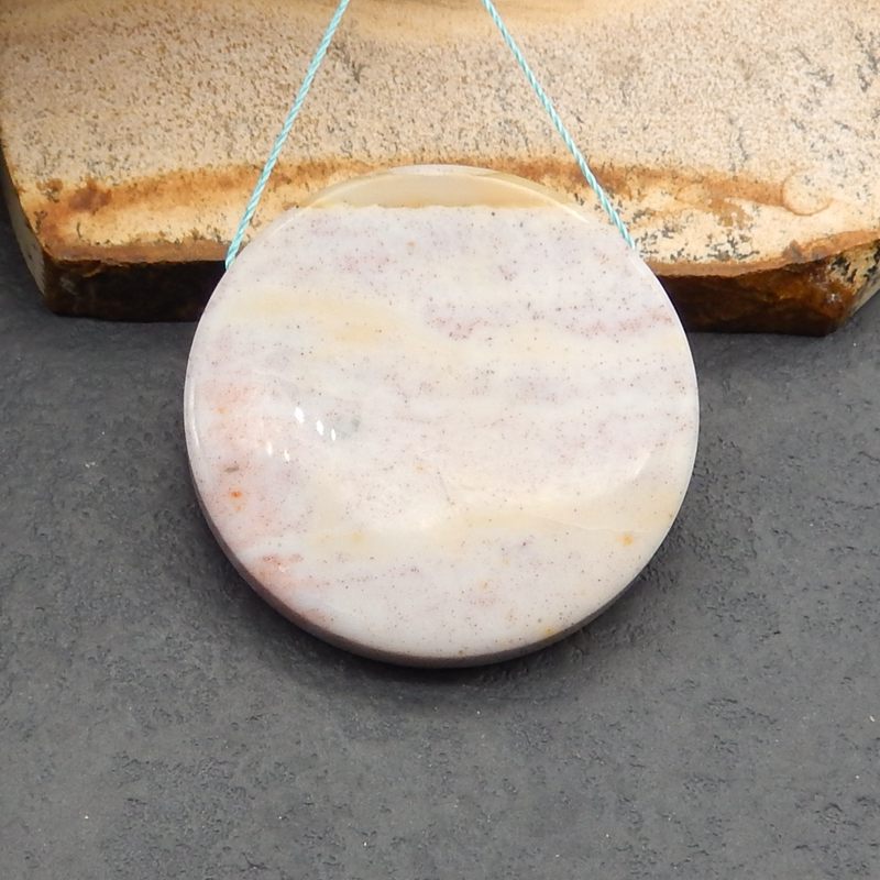 Natural Ocean Jasper Pendant Bead 40*40*8mm, 23g