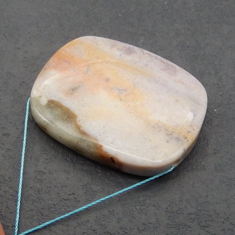 Natural Ocean Jasper Pendant Bead 45*35*8mm, 25.5g