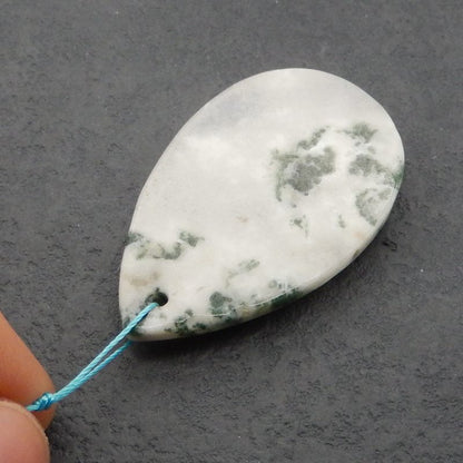 Natural Dendritic Agate Pendant Bead 49*30*8mm, 17.6g