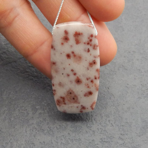 Natural Spot Stone Pendant Bead 44*22*7mm, 14.3g