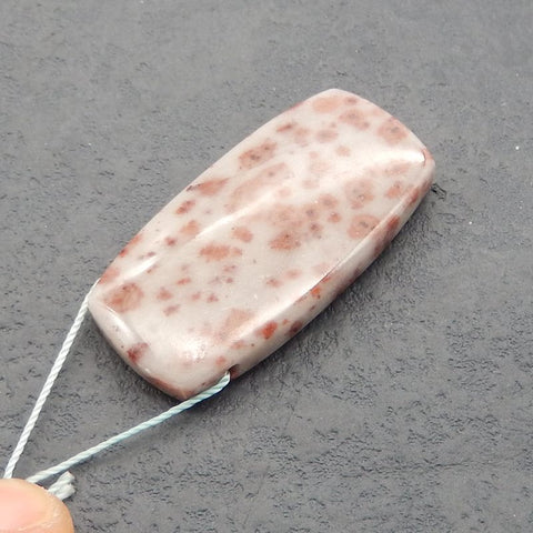 Natural Spot Stone Pendant Bead 44*22*7mm, 14.3g