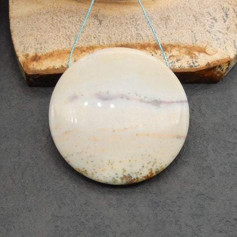 Natural Ocean Jasper Pendant Bead 45*45*7mm, 6.5g