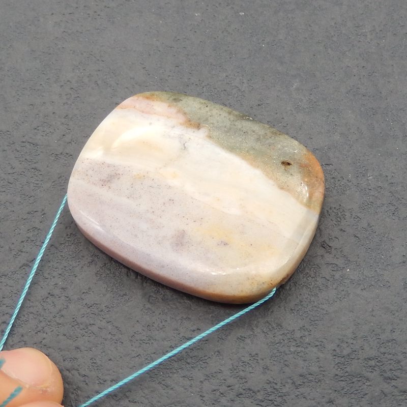 Natural Ocean Jasper Pendant Bead 45*35*8mm, 25.5g