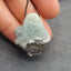 Natural Amazonite Carved Flower Pendant Bead 31*26*10mm, 11.8g