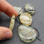 5 PCS Natural Prehnite Pendant Bead 36*29*7mm, 26*18*6mm, 47.0g