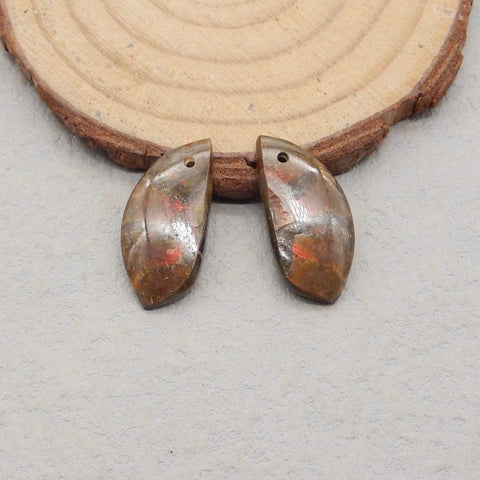 Natural Ammonite Fossil Earring Beads 24*13*3mm, 3.4g