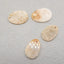 4 PCS Natural Indonesian Pendant Beads 25*18*2mm, 23*16*2mm, 6.0g