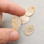 4 PCS Natural Indonesian Pendant Beads 25*18*2mm, 23*16*2mm, 6.0g