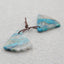 Natural Chrysocolla Earring Beads 19x30x4mm, 7.0g