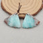 Natural Chrysocolla Earring Beads 19x30x4mm, 7.0g